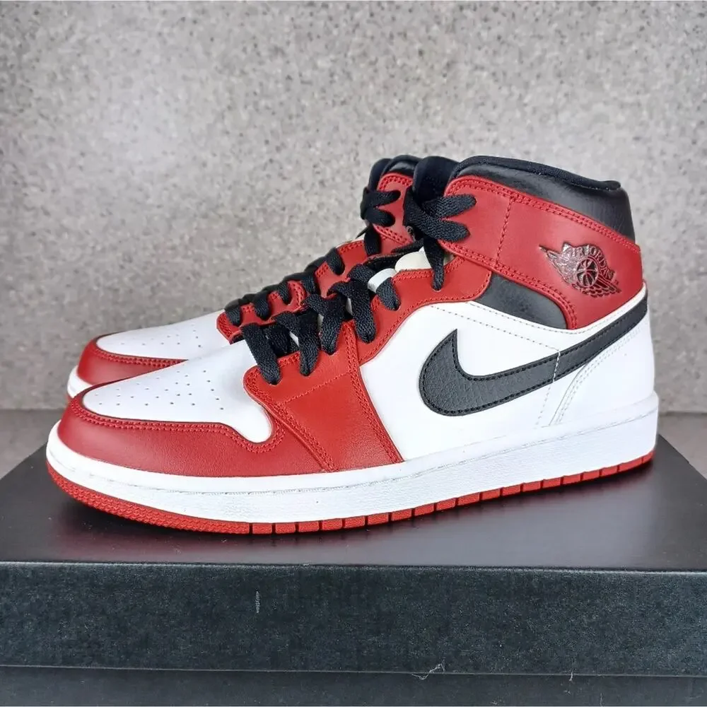 Nike Air Jordan 1 Mid Chicago (2020) Sneakers Red White Black Shoes